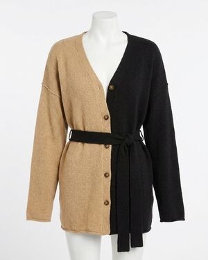 NEW PROMESA taylor belted cardigan in beige
